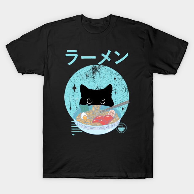 cat ramen T-Shirt by Youssef El aroui